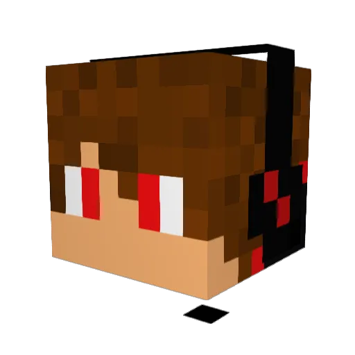 8ene Minecraft avatar head, 3D render