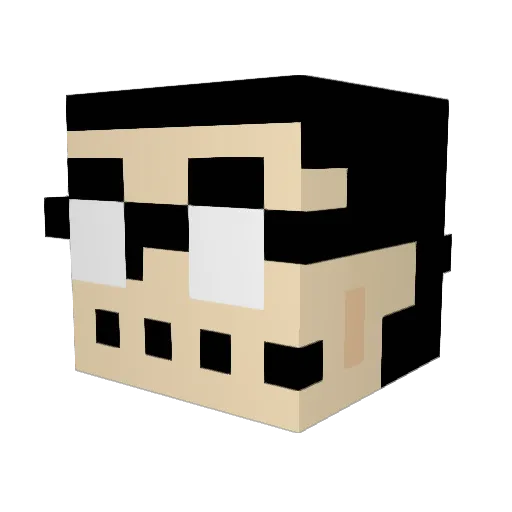 8enz0 Minecraft avatar head, 3D render