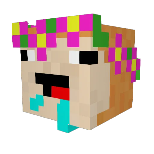 8gogo8 Minecraft avatar head, 3D render