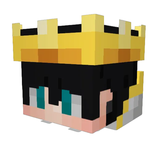 8gu_Huzz_3p2 Minecraft avatar head, 3D render