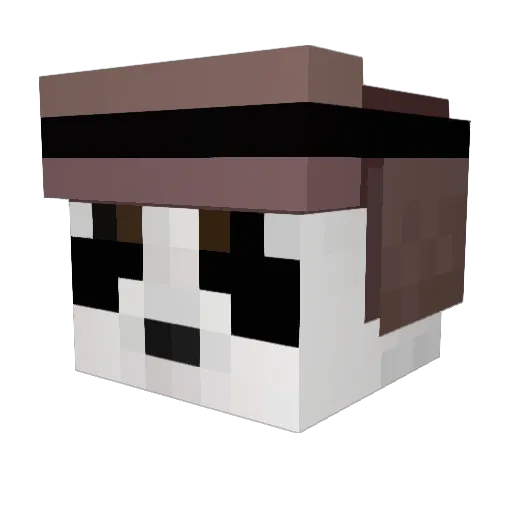 8ise Minecraft avatar head, 3D render