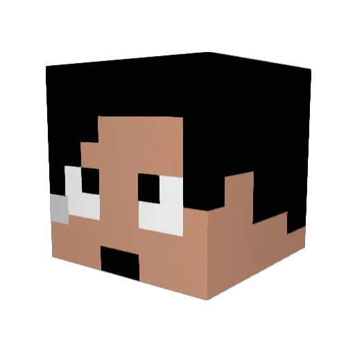 8kutibiru8 Minecraft avatar head, 3D render