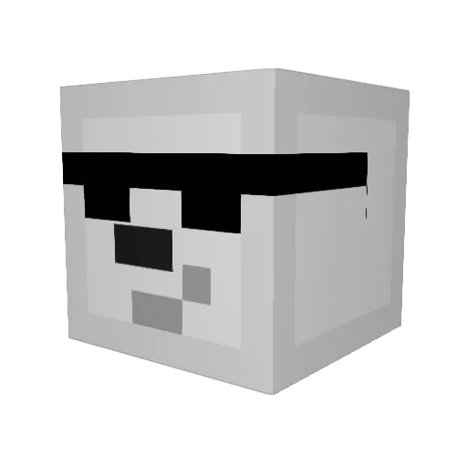 8lb_ Minecraft avatar head, 3D render