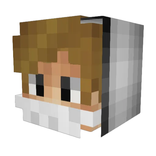 8lluie Minecraft avatar head, 3D render