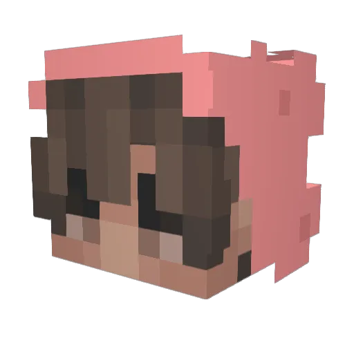 8lon Minecraft avatar head, 3D render