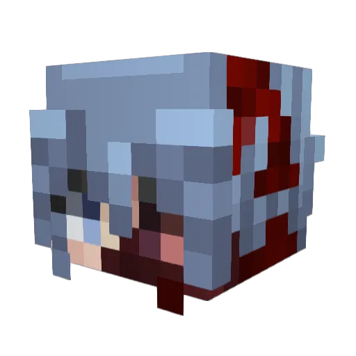 8lucky Minecraft avatar head, 3D render
