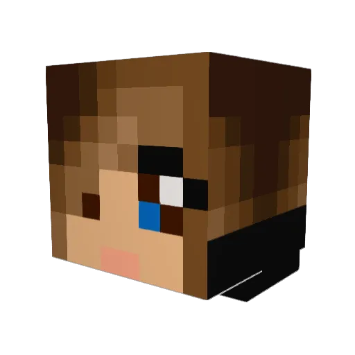 8melissa Minecraft avatar head, 3D render