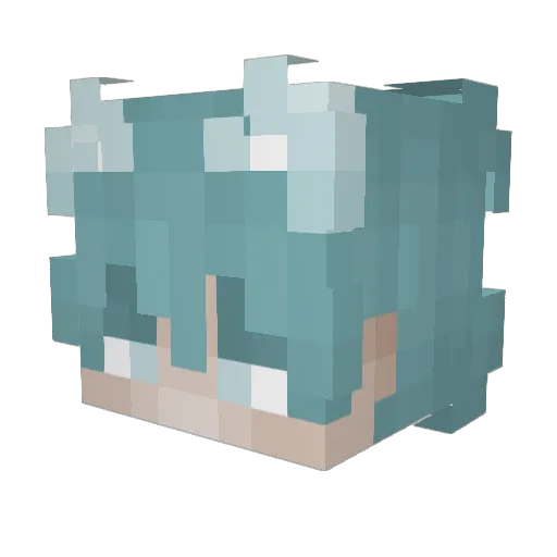 8mlr Minecraft avatar head, 3D render