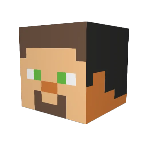 8n88 Minecraft avatar head, 3D render