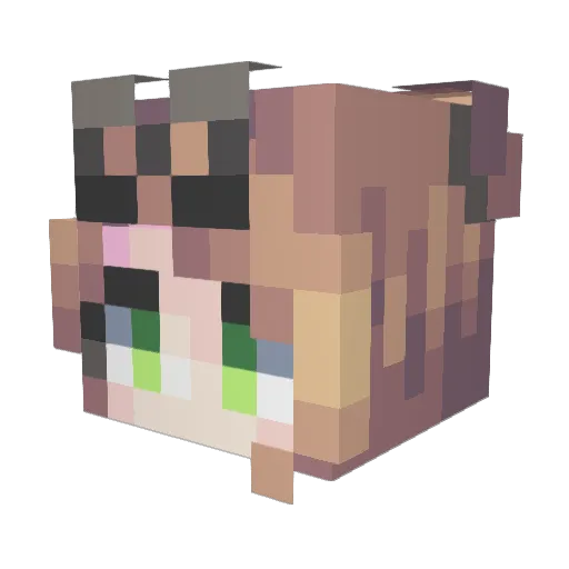 8ophie Minecraft avatar head, 3D render