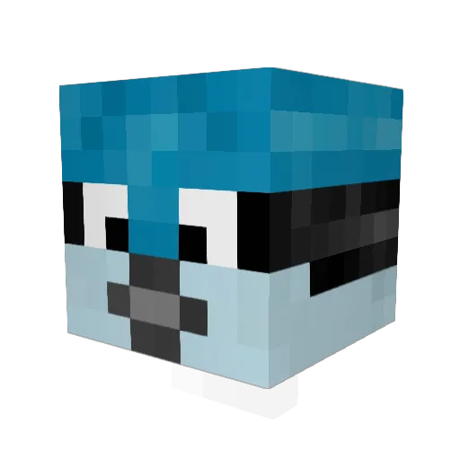 8opus Minecraft avatar head, 3D render
