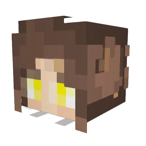 8penPEN Minecraft avatar head, 3D render