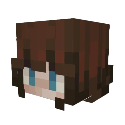8rby Minecraft avatar head, 3D render