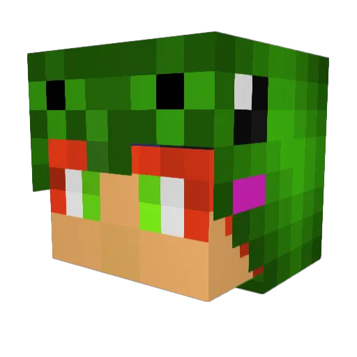 8thHydra Minecraft avatar head, 3D render