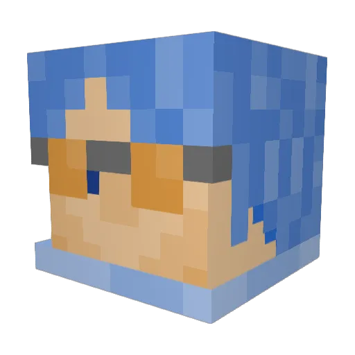 8thPhase Minecraft avatar head, 3D render