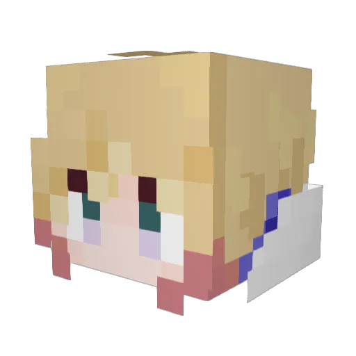 8ther Minecraft avatar head, 3D render
