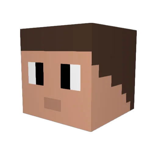 8tomba Minecraft avatar head, 3D render