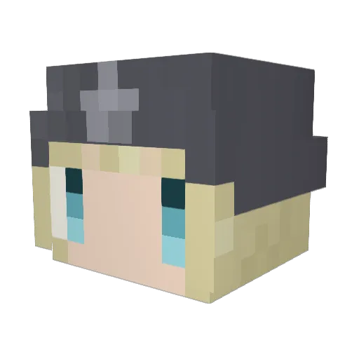 8tume Minecraft avatar head, 3D render