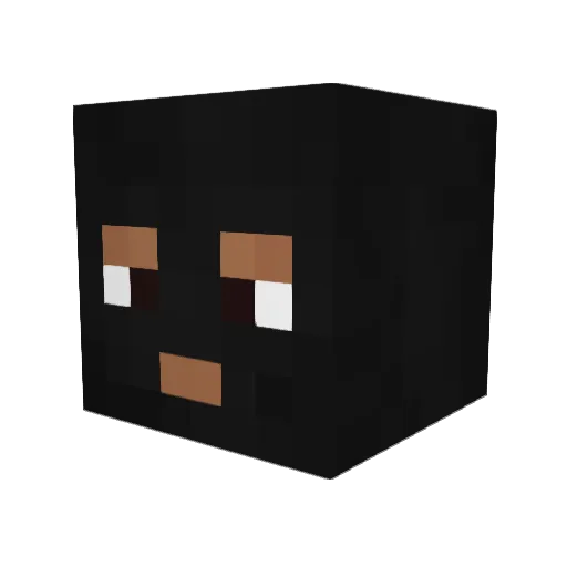 8u_ Minecraft avatar head, 3D render