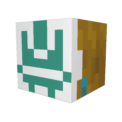 8u_v Minecraft avatar head, 3D render