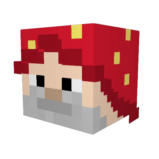8v88 Minecraft avatar head, 3D render