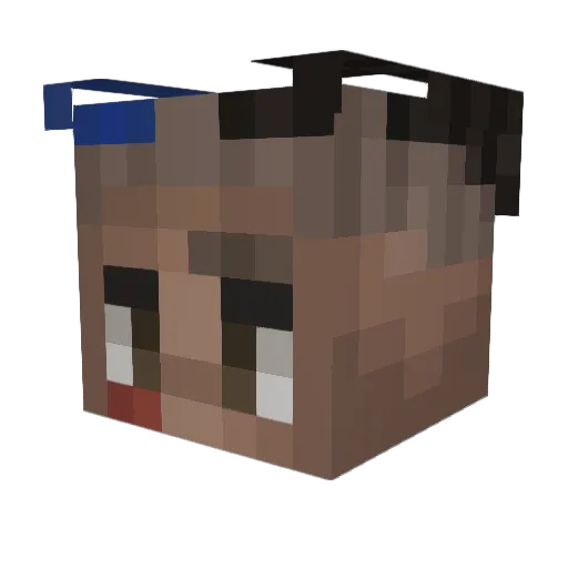 8vpr Minecraft avatar head, 3D render