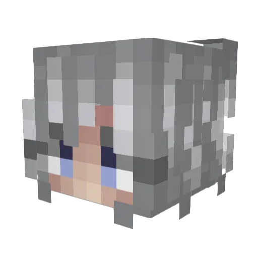 8vs8 Minecraft avatar head, 3D render