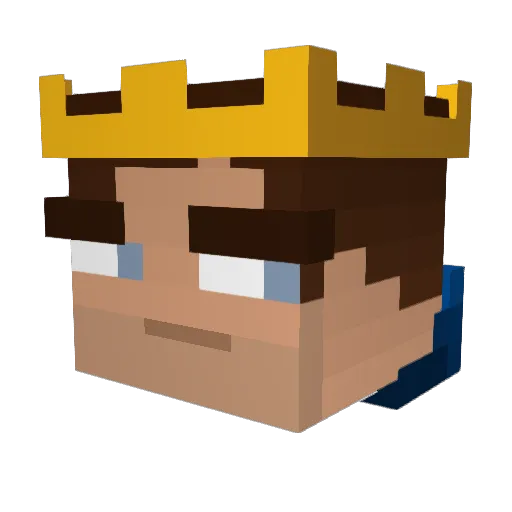 8vt Minecraft avatar head, 3D render