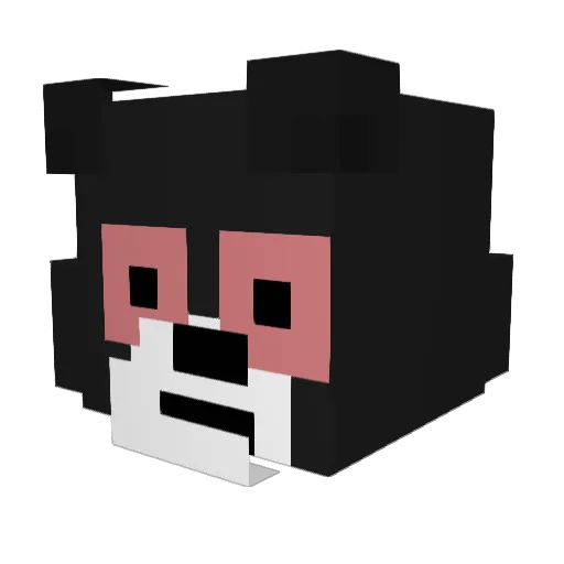 8wins Minecraft avatar head, 3D render