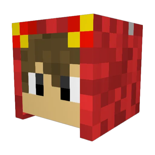 8xdead Minecraft avatar head, 3D render