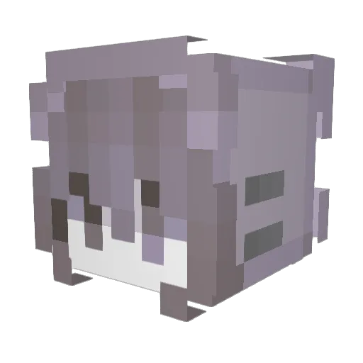 8xy_ Minecraft avatar head, 3D render