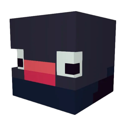 9000won Minecraft avatar head, 3D render