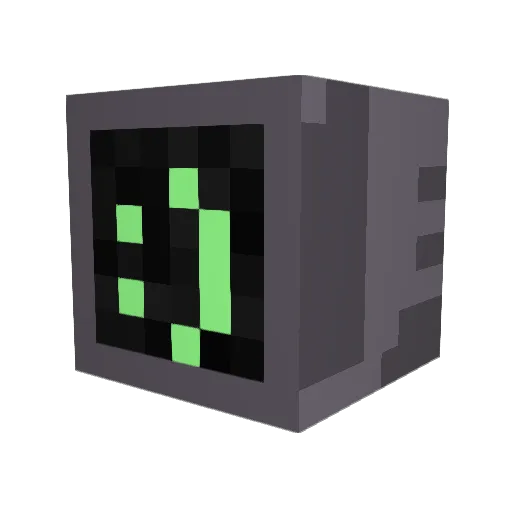 9009pixo Minecraft avatar head, 3D render