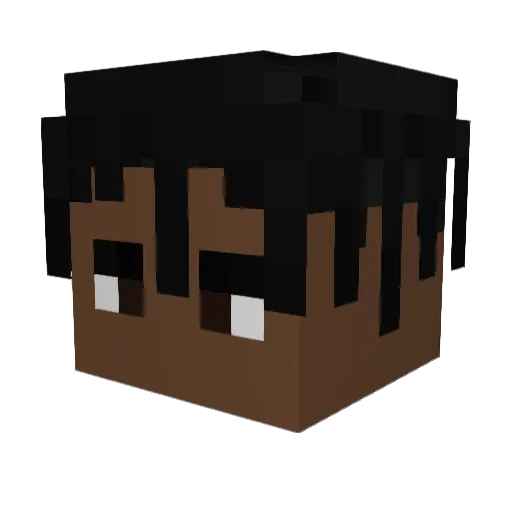 900FPSBTW Minecraft avatar head, 3D render