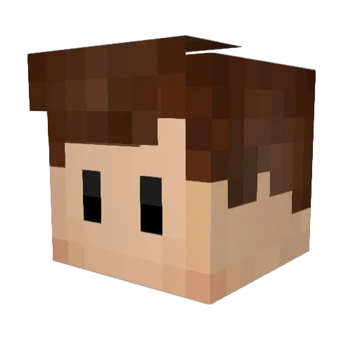 900u Minecraft avatar head, 3D render