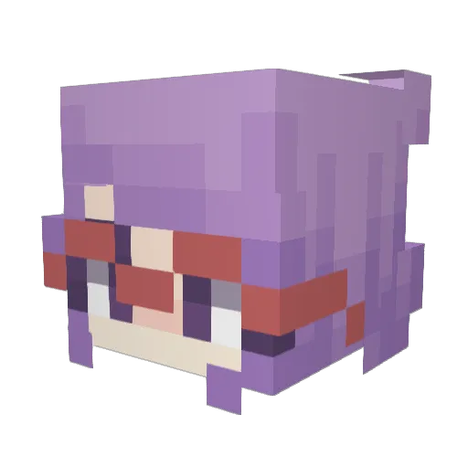 907H Minecraft avatar head, 3D render