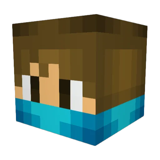 907gman Minecraft avatar head, 3D render