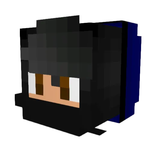 90919293 Minecraft avatar head, 3D render