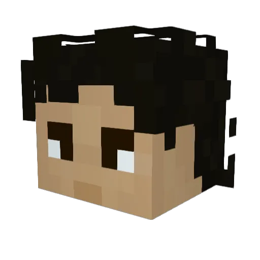 909worldwide Minecraft avatar head, 3D render