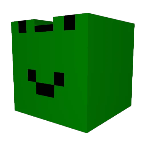 90AT Minecraft avatar head, 3D render
