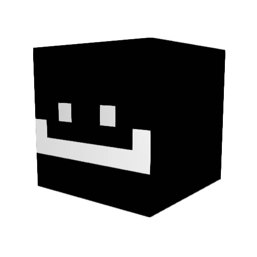90m1 Minecraft avatar head, 3D render