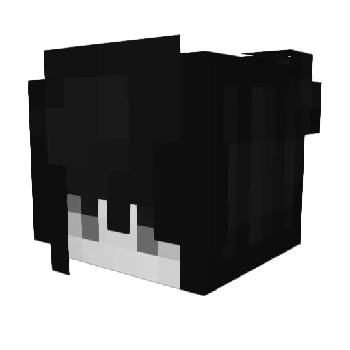 90pm Minecraft avatar head, 3D render