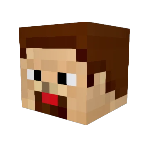 90s_Gamer Minecraft avatar head, 3D render