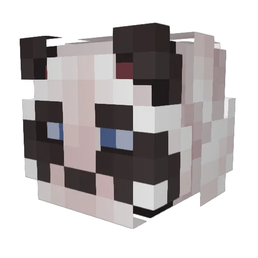 910pandas Minecraft avatar head, 3D render