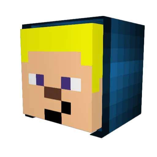 910socke Minecraft avatar head, 3D render