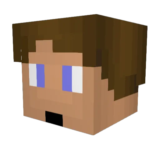 911Dog Minecraft avatar head, 3D render