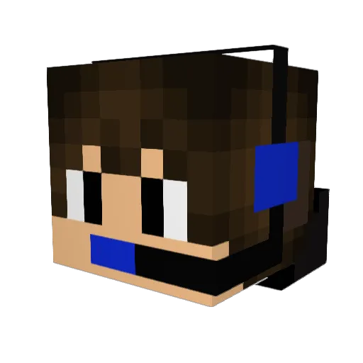 911Nic Minecraft avatar head, 3D render