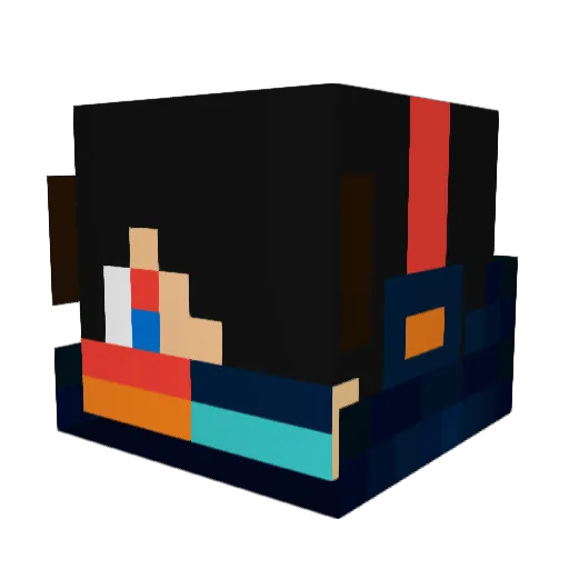 9162011 Minecraft avatar head, 3D render