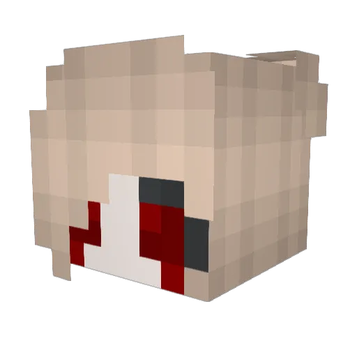 916km Minecraft avatar head, 3D render