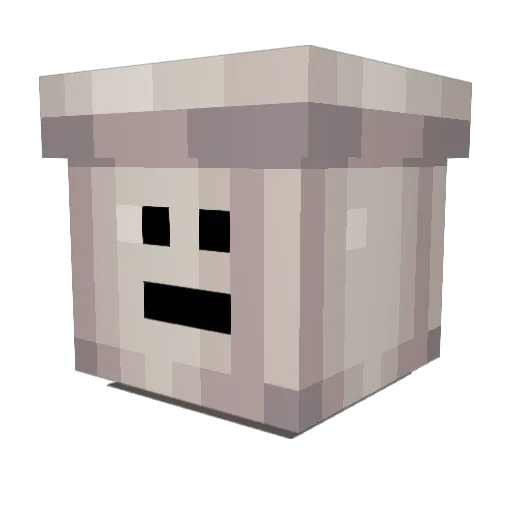 91Bucket Minecraft avatar head, 3D render